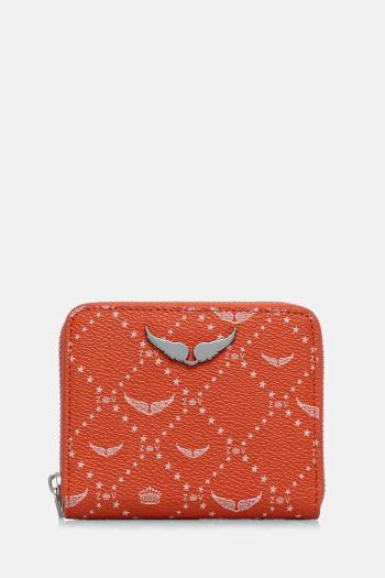 Peňaženka ZADIG&VOLTAIRE dámska, oranžová farba, LWSG03640
