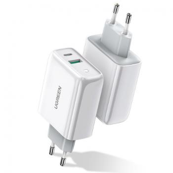 Ugreen CD170 sieťová nabíjačka USB-C / USB QC 4.0 PD 36W , biela (60468 CD170)