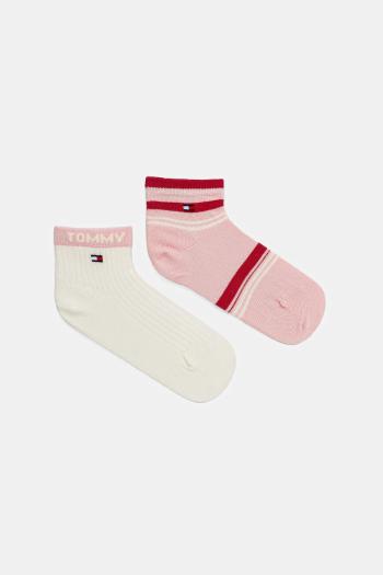 Detské ponožky Tommy Hilfiger 2-pak ružová farba, 701236336