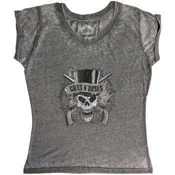 Guns N’ Roses tričko Faded Skull Šedá XXL