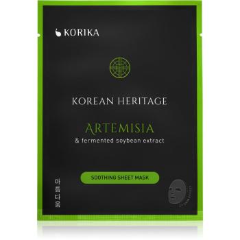 KORIKA Korean Heritage Artemisia & Fermented Soybean Extract Soothing Sheet Mask upokojujúca plátienková maska 25 g