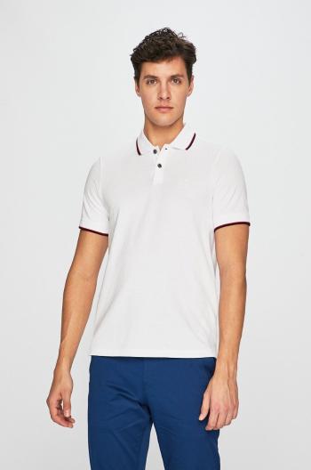 Bavlnené polo tričko Armani Exchange biela farba, jednofarebné, 8NZF75 Z8M5Z