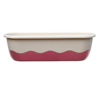 Plastia Jardinieră cu auto-udare Mareta 60 sv. fildeş fildeş + culoarea vinului, vișiniu