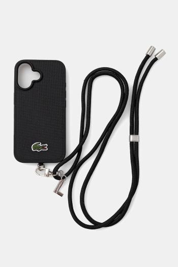 Puzdro na mobil Lacoste iPhone 16 čierna farba, LCHMBCP16SPVCK