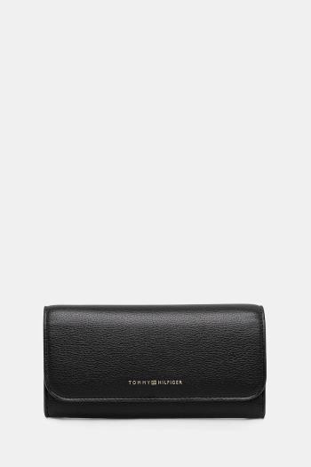 Peňaženka Tommy Hilfiger dámska, čierna farba, AW0AW17734