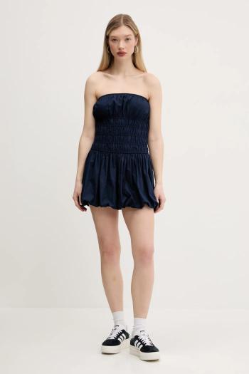 Šaty Hollister Co. tmavomodrá farba, mini, rovný strih, KI359-5077