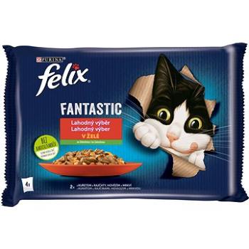 Felix Fantastic s kuraťom a paradajkami, s hovädzím a mrkvou v želé 4× 85 g (7613039757314)