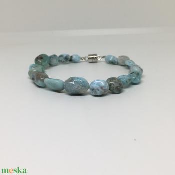 Belső béke - Larimar/ Delfinkő nugget minimál karkötő