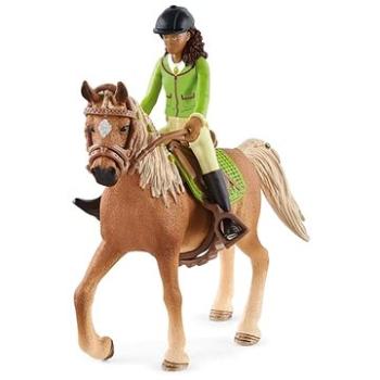 Schleich Čiernovláska Sarah s pohyblivými kĺbmi na koni (4059433574332)