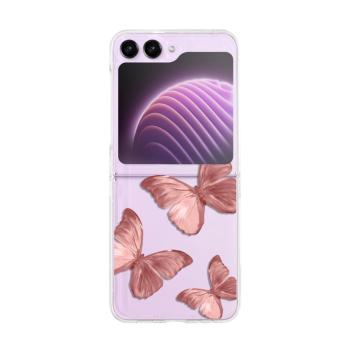 ART Plastový kryt pre Samsung Galaxy Z Flip5 5G PINK BUTTERFLY