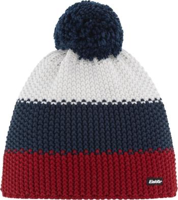 Eisbär Star Pompon Beanie Burgundy/Dark Cobalt/White UNI Čiapka