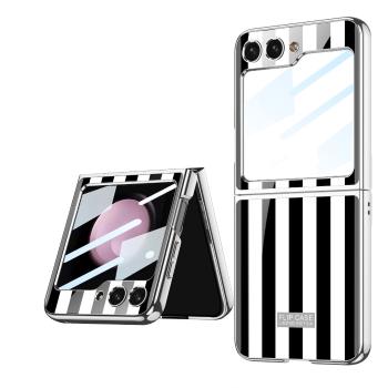 GKK GLASS Ochranný kryt Samsung Galaxy Z Flip5 5G BLACK STRIPS