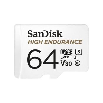 SANDISK MICROSDXC HIGH ENDURANCE VIDEO 64 GB C 10 U3 V30, ADAPTER SDSQQNR-064G-GN6IA