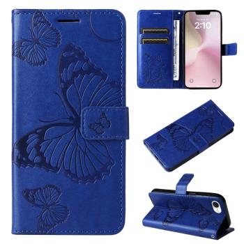 ART BUTTERFLY Peňaženkový obal pre Apple iPhone 16e modrý