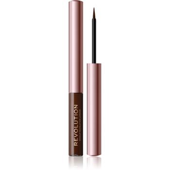 Makeup Revolution Super Flick tekuté linky na oči odtieň Brown 2,4 ml