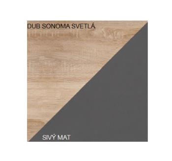 ArtCross Závesná skrinka SOLO | SOL 08 Farba: Dub sonoma svetlá / sivý mat