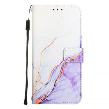 ART MARBLE Peňaženkový kryt pre Xiaomi 14T WHITE PURPLE