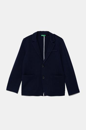 Detské sako United Colors of Benetton tmavomodrá farba, 2U7FCW00K