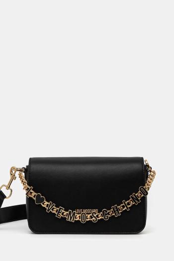 Kožená kabelka Love Moschino čierna farba, JC4071PP1