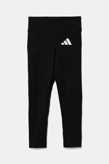Detské legíny adidas čierna farba, s potlačou, JJ0986