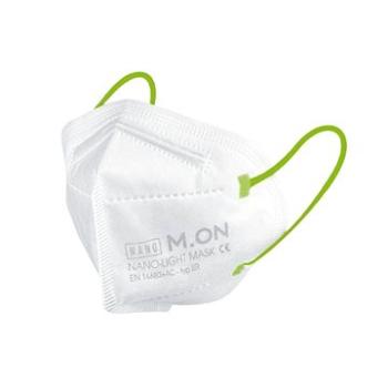 NANO M.ON – NANO LIGHT MASK JUNIORSKÁ EDÍCIA, nano rúško v tvare respirátora (10 ks) biela + svietiv (8594030604458)