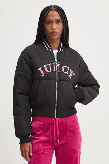 Bunda Juicy Couture KELSEY PUFFER dámska, čierna farba, prechodná, JCOIJ224557