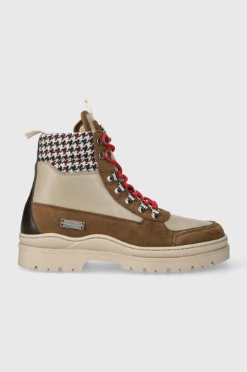 Kožená obuv Filling Pieces Mountain Boot Quartz pánska, hnedá farba, 63333361933