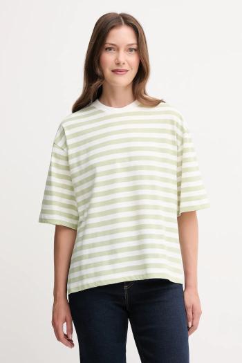 Bavlnené tričko United Colors of Benetton dámske, zelená farba, 34N1D10AO