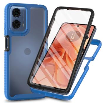 DUAL Obojstranný kryt s fóliou Motorola Moto G35 5G tmavomodrý