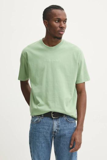 Bavlnené tričko Guess Jeans pánske, zelená farba, jednofarebné, M4YI44 K8FQ4