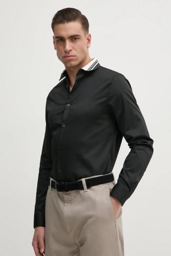 Košeľa Armani Exchange pánska, zelená farba, slim, s klasickým golierom, XM000198 AF10192