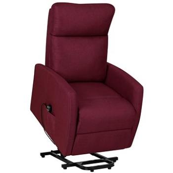 Zdvíhacie polohovacie kreslo fialové textil, 329612