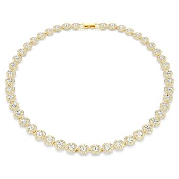 Swarovski Pozlátený tenisový náhrdelník s kryštálmi Una Angelic Tennis 5720505 41 cm