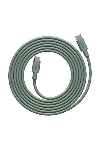Usb nabíjací kábel Avolt Cable 1 / USB-C to USB-C / 2 m zelená farba