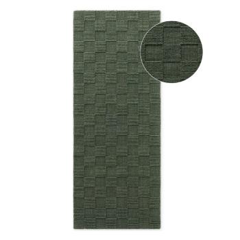 Sötétzöld kézi szövésű gyapjú futószőnyeg 80x200 cm Scala – Villeroy&Boch