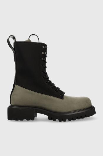 Členkové topánky Rains Palladium x 22610 Show Combat Boot Neopren pánske, čierna farba