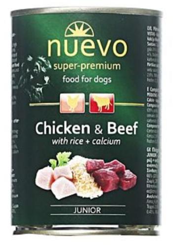 NUEVO dog Junior Chicken & Beef konzervy pre psy 6x400g