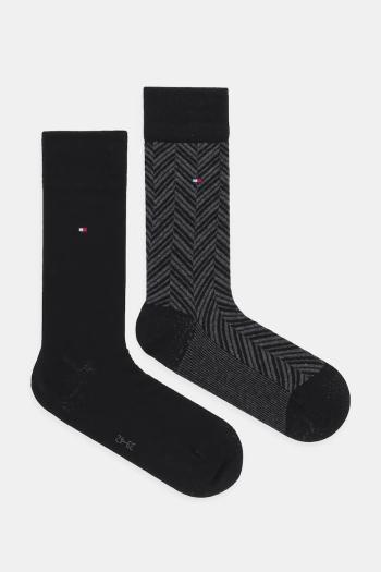Ponožky Tommy Hilfiger 2-pak čierna farba, 701236309