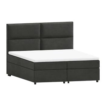 Sötétszürke ágyneműtartós boxspring ágy 140x200 cm Rico – Ropez