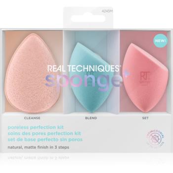 Real Techniques Sponge+ Poreless Perfection darčeková sada pre pleť s nedokonalosťami