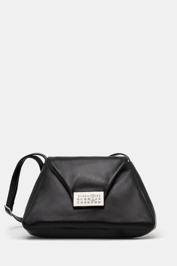 Kožená kabelka MM6 Maison Margiela čierna farba, SB5ZH0020