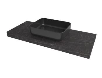 Doska pod umývadlo Naturel Dolce 80x8x50 cm Pietra Grigia čierna mat DO8050PBC