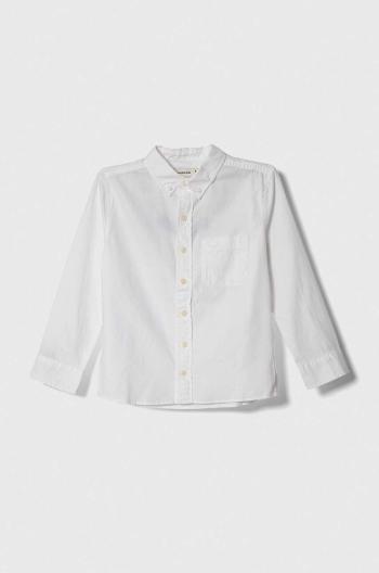 Detská bavlnená košeľa Abercrombie & Fitch biela farba