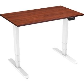 AlzaErgo Table ET1 NewGen biely + doska TTE-12 120 × 80 cm, hnedá dyha (BUN)