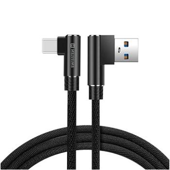 Swissten Arcade textilný dátový kábel USB/USB-C 1.2 m čierny (71528000)