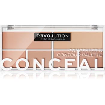 Revolution Relove Conceal Me paleta korektorov odtieň Fair 2,8 g