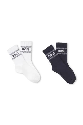 Detské ponožky BOSS 2-pak tmavomodrá farba, J51738