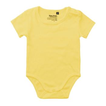 Neutral Detské body s krátkymi rukávmi z organickej Fairtrade bavlny - Dusty yellow | 80