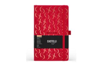 Castelli Cesello Whirls linajkový zápisník L A5 Red