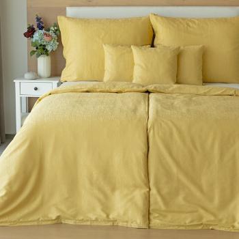 Matějovský Sofie Camel Gold bambusz damaszt ágyneműhuzat, 140 x 200 cm, 70 x 90 cm, sárga, 140 x 200 cm, 70 x 90 cm